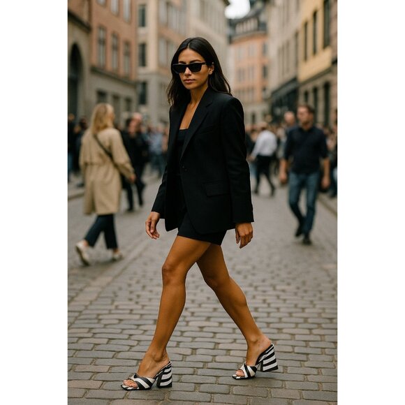 The Attico Devon Zebra Print 115mm Sandals Size 5 - Picture 2 of 15